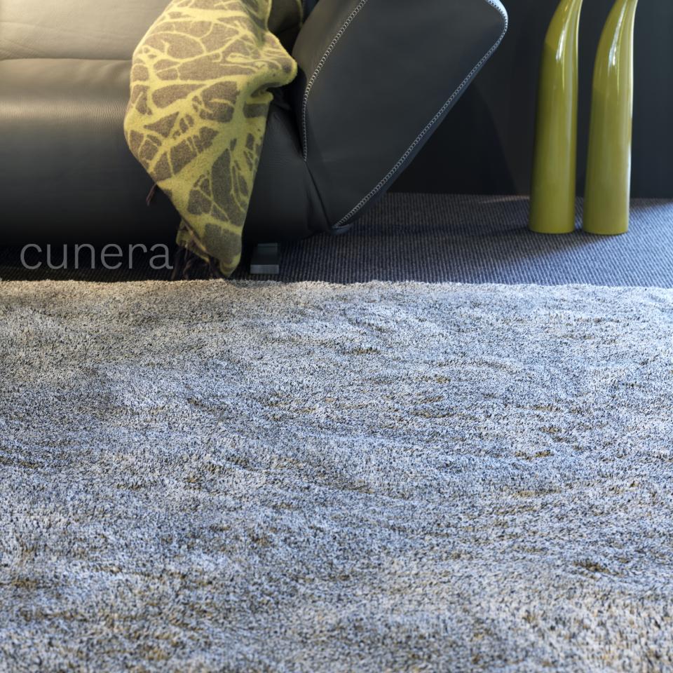 cunera fantasy grijs tapijt met zwarte bank
